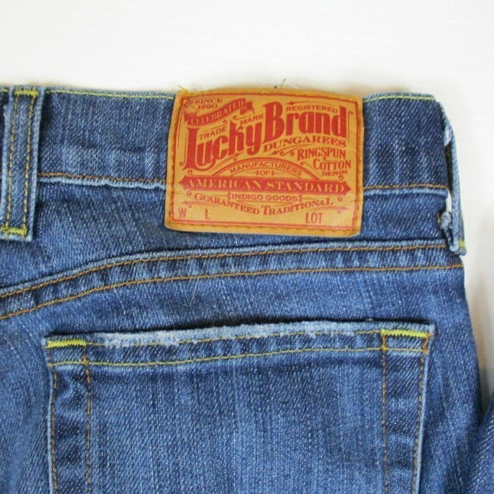 Lucky Brand Sundown Jeans By Gene Montesano Women's Size 27 Ringspun Denim - Picture 4 of 11